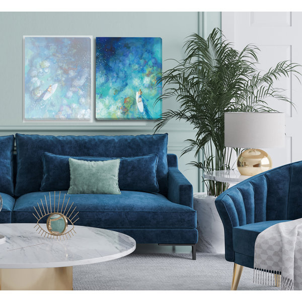 Longshore Tides Paddle Board Exploring II Wrapped Canvas Painting